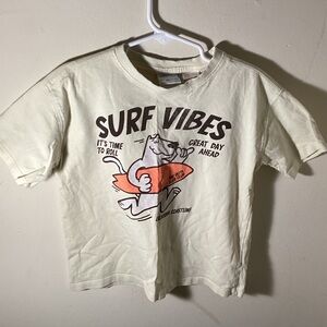 Zara Kids Surf Vibes T-Shirt - Cream